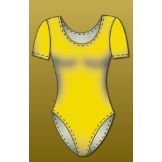 Gym-Dress kurzarm, Polyamid/Elasthan (Lycra) 152 weiss